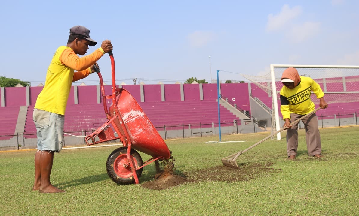 Stadion Brawijaya Dibenahi Jelang Bergulirnya Super League, Fokus Perbaikan Lapangan hingga Pagar