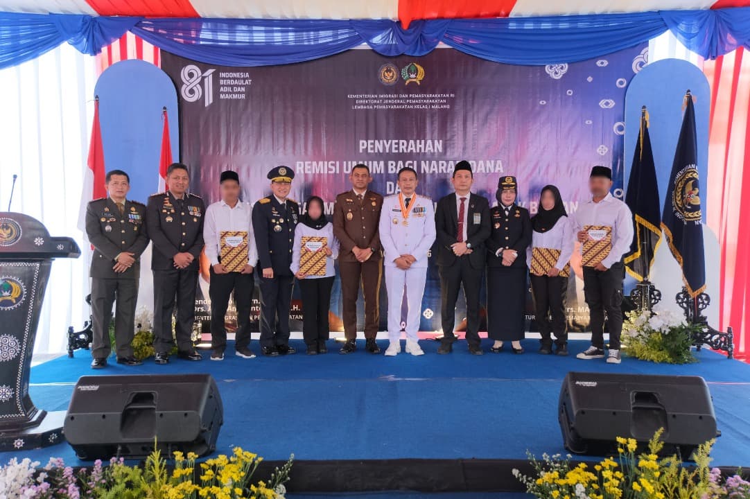 1.752 Narapidana Lapas Malang Terima Remisi, 17 Orang Langsung Bebas