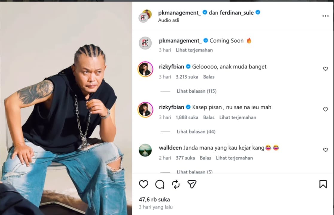Bikin Pangling! Sule Tampil Beda Bergaya Hip-Hop Lengkap dengan Rambut Cornrows dan Rantai Besar