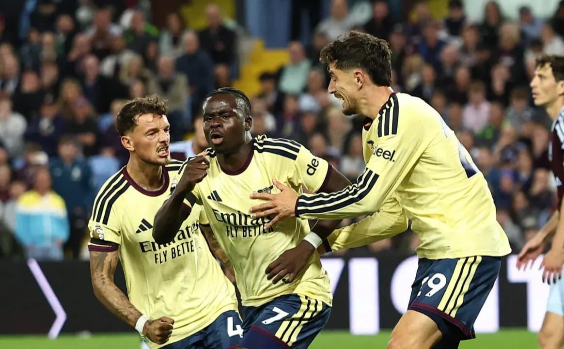 Hasil Liga Inggris: Gol Tunggal Bukayo Saka Bawa Arsenal Curi 3 Poin di Markas Aston Villa