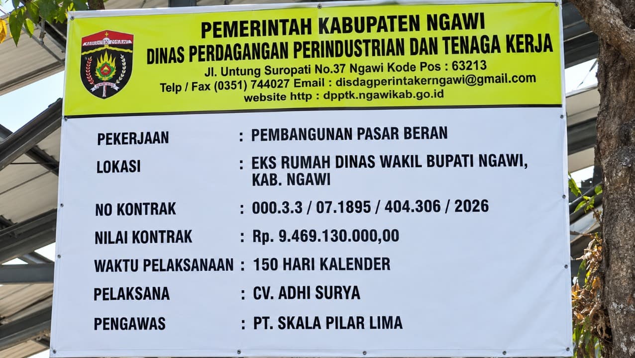 Komisi III DPRD Ngawi Sidak Pembangunan Pasar Beran