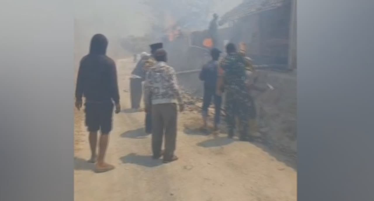 Bakar Ilalang, Kandang Sapi Ludes, Warga Panik