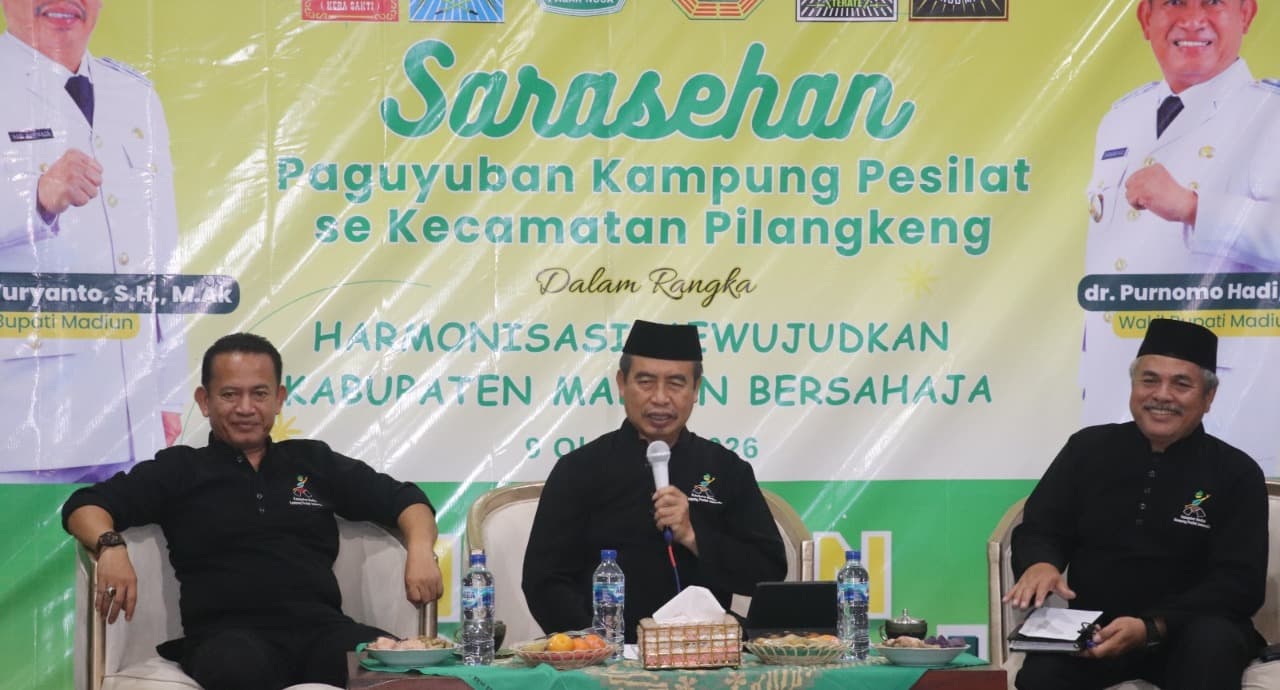 Sarasehan Kampung Pesilat Pilangkenceng, Pemkab Madiun Perkuat Budaya Damai dan Persaudaraan Antarperguruan