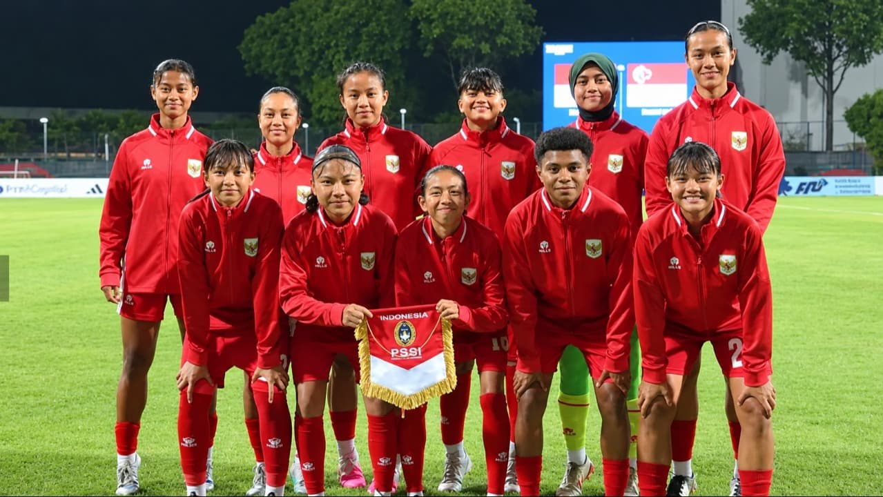 Timnas Putri U-17 Indonesia Lolos ke Piala Asia 2027 Usai Hajar Singapura 5-0