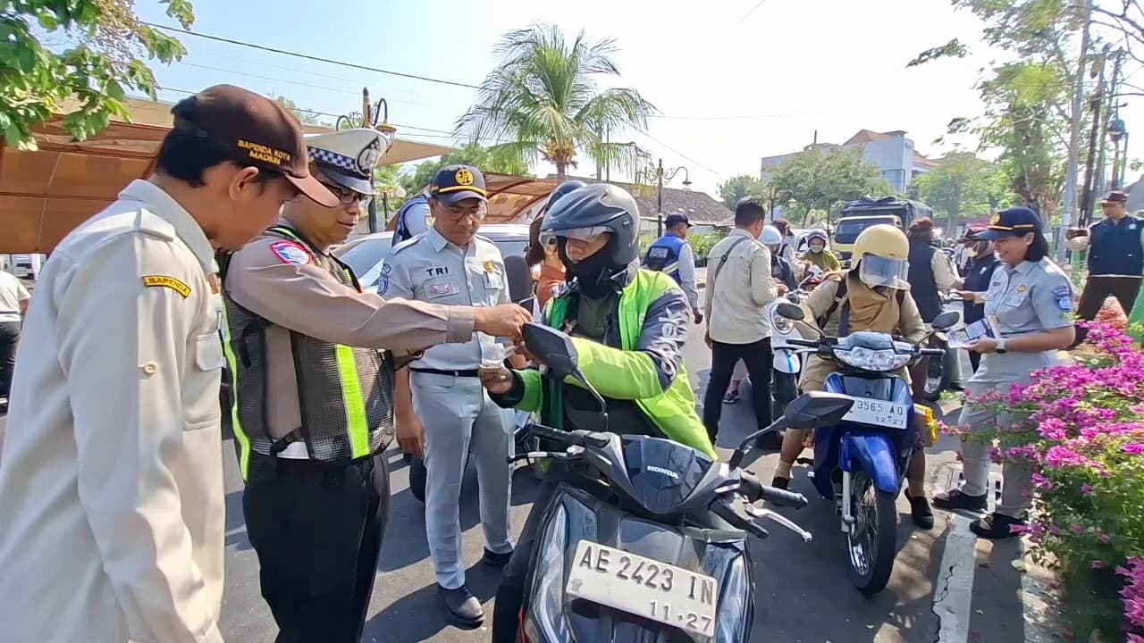 Operasi Gabungan di Kota Madiun Jaring 95 Pelanggar, dari Pajak hingga Knalpot Brong