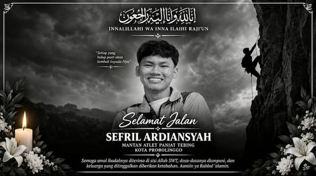 Atlet Panjat Tebing Probolinggo Sefril Ardiansyah Jadi Korban Karhutla Bromo
