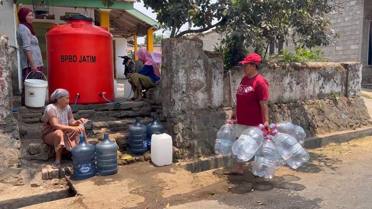 200 KK di Jombang Krisis Air Bersih, Warga Andalkan Bantuan BPBD