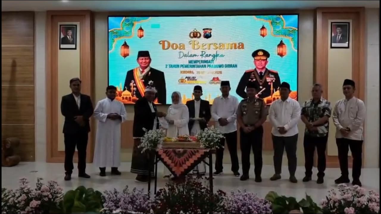 Peringati Dua Tahun Pemerintahan Prabowo-Gibran, Polres Kediri Gelar Doa Bersama Lintas Agama