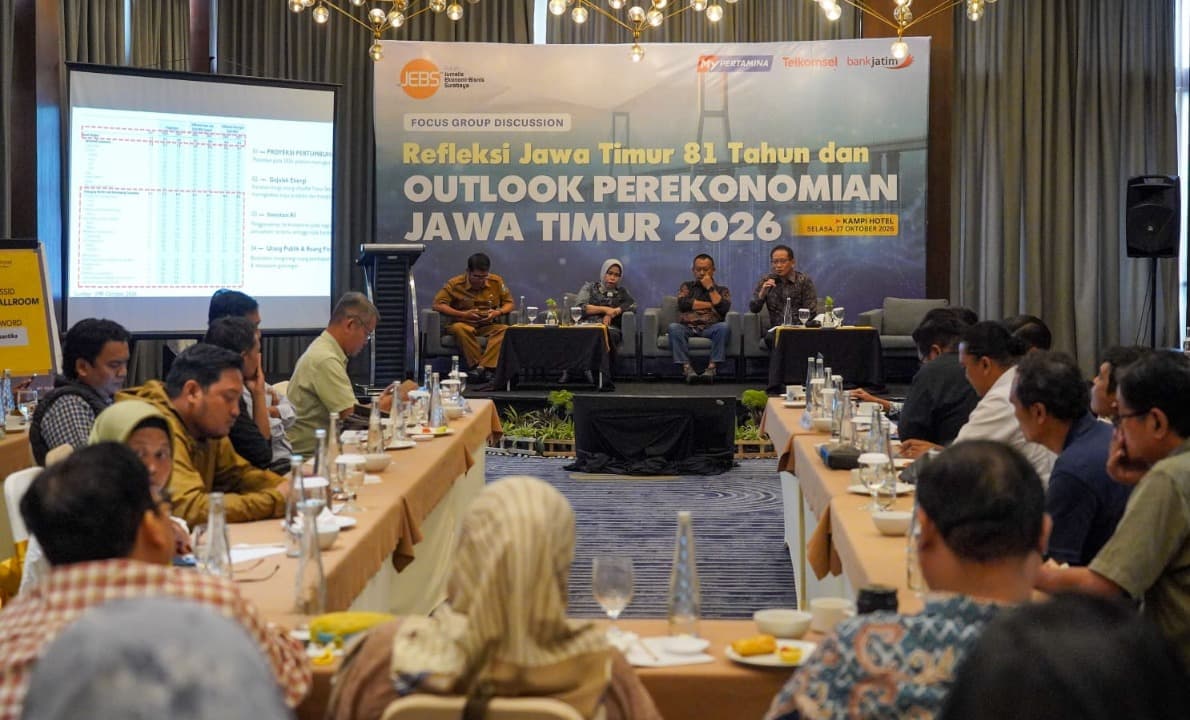 JEBS Gelar FGD Outlook Ekonomi Jatim 2026, Investasi hingga Industri Jadi Sorotan