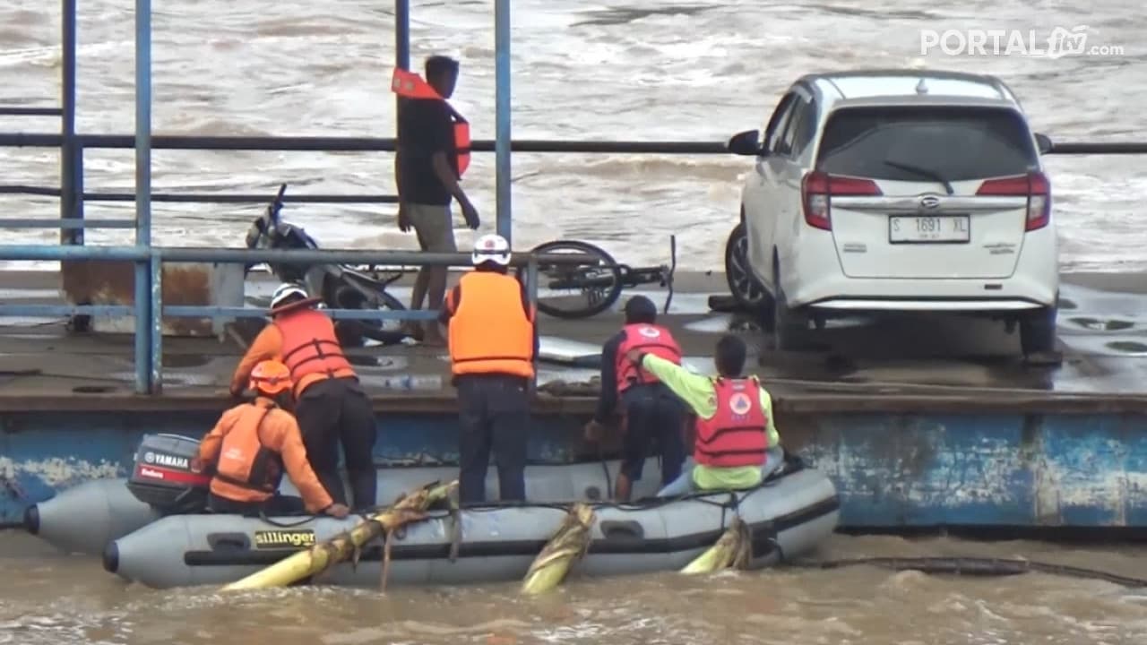 Terbawa Arus Sungai, Perahu Terseret Hingga 2,5 Kilometer Berhasil Diselamatkan