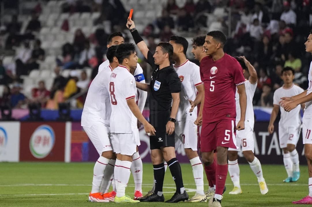 Diwarnai 2 Kartu Merah, Timnas Indonesia U-23 Takluk dari Qatar