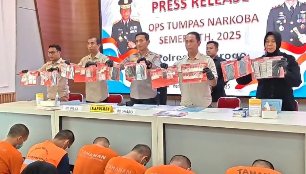 Polres Ponorogo Tangkap 11 Tersangka, 2 Orang Residivis