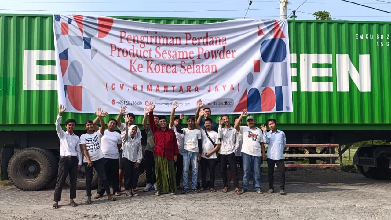 Ekspor Perdana Serbuk Wijen Ke Korea Selatan