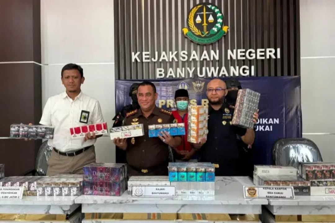 Bea Cukai Banyuwangi Sita 118.400 Batang Rokok Ilegal Senilai Rp178 Juta