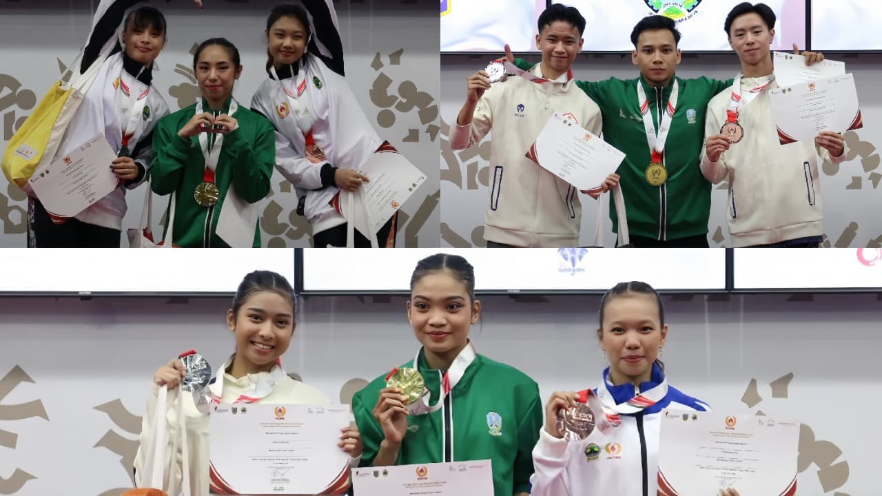 Wushu Jatim Sabet Juara Umum PON Bela Diri Kudus 2025