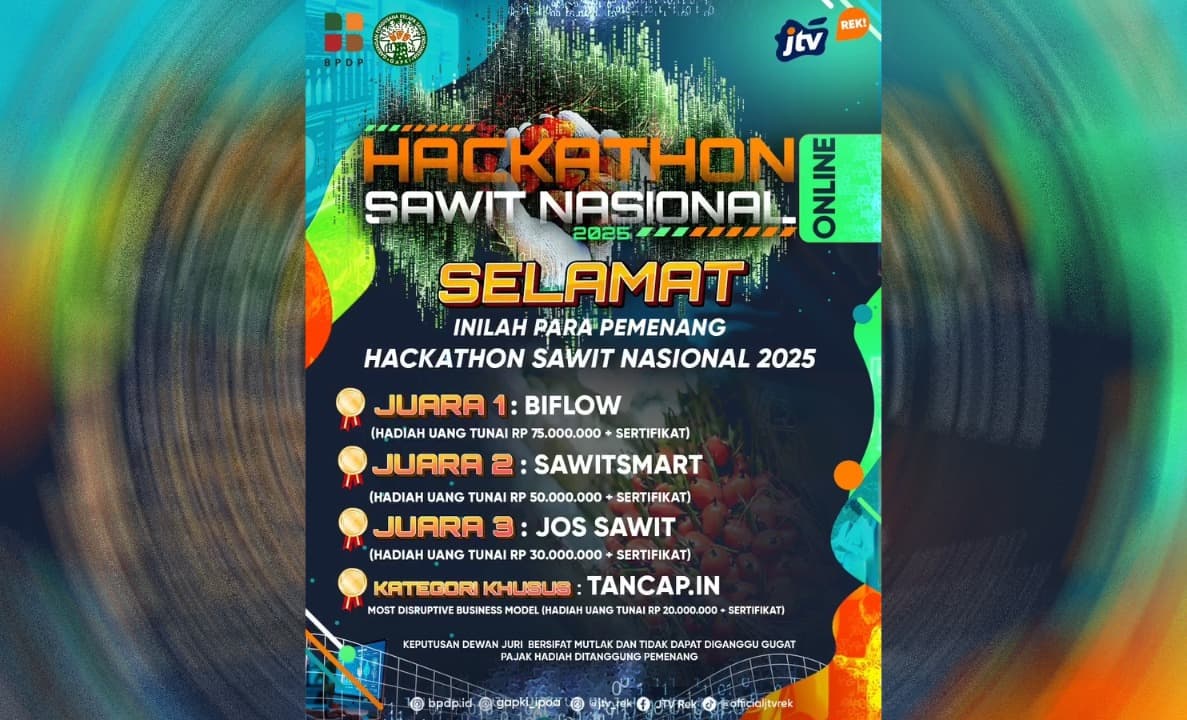 Inilah Para Pemenang Kompetisi Hackathon Sawit Nasional 2025