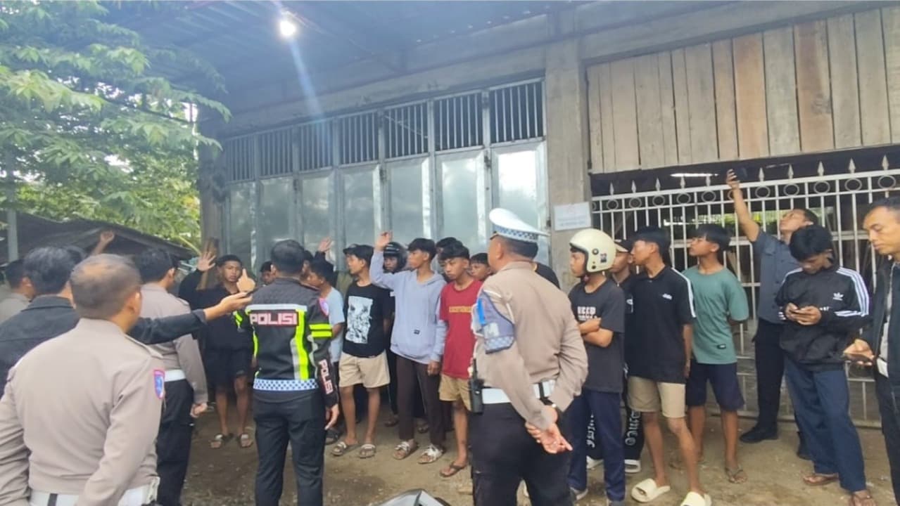 Terlibat Balap Liar Puluhan Remaja Diamankan Satlantas Polresta Banyuwangi