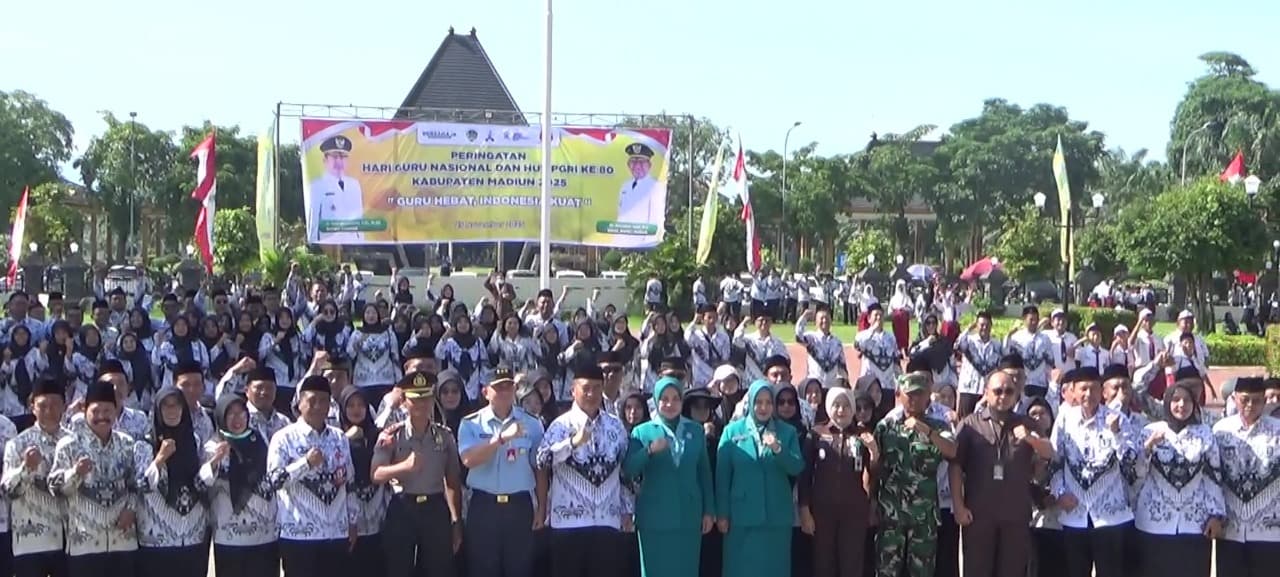 Guru Hebat, Indonesia Kuat: PGRI Kabupaten Madiun Teguhkan Komitmen Pendidikan Bermutu