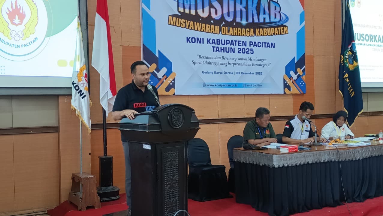 Baginda Rahadian Pratama Resmi Nahkodai KONI Pacitan Periode 2025-2029