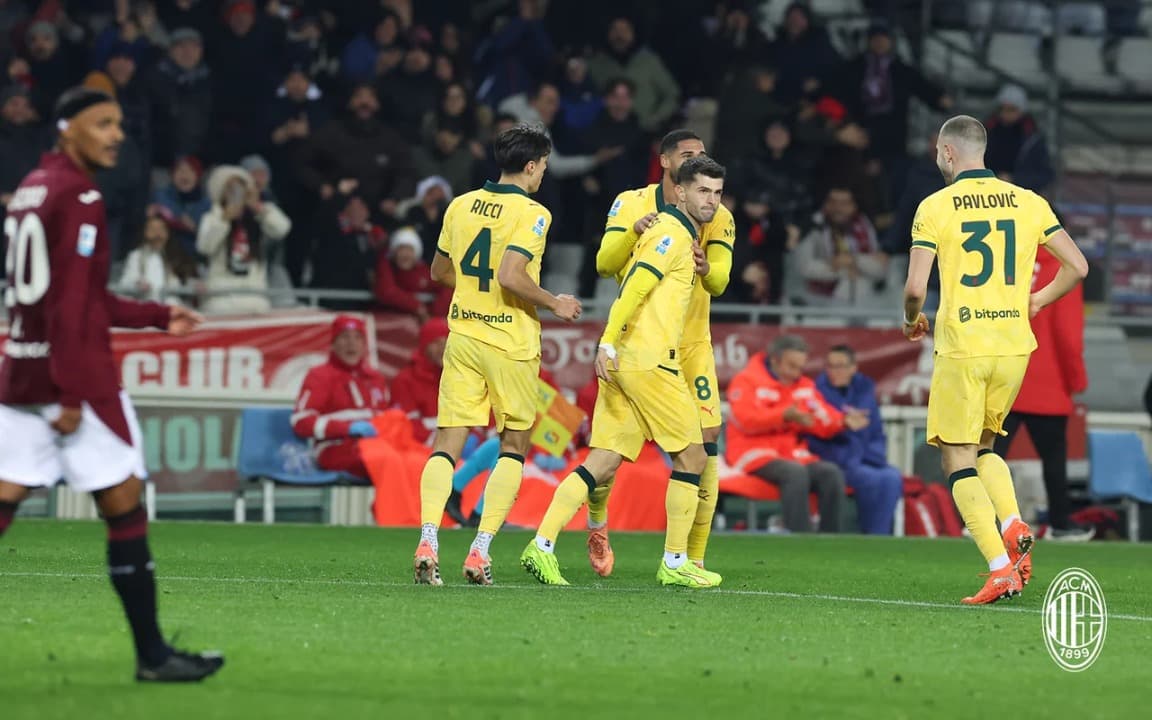 Rekap Hasil Liga Italia: Menang Dramatis Kontra Torino, AC Milan Rebut Kembali Puncak Klasemen dari Napoli