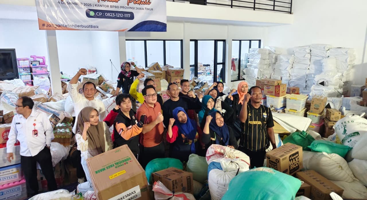 BPBD Kirim Bantuan Pemprov-Warga Jatim ke Sumatera-Aceh