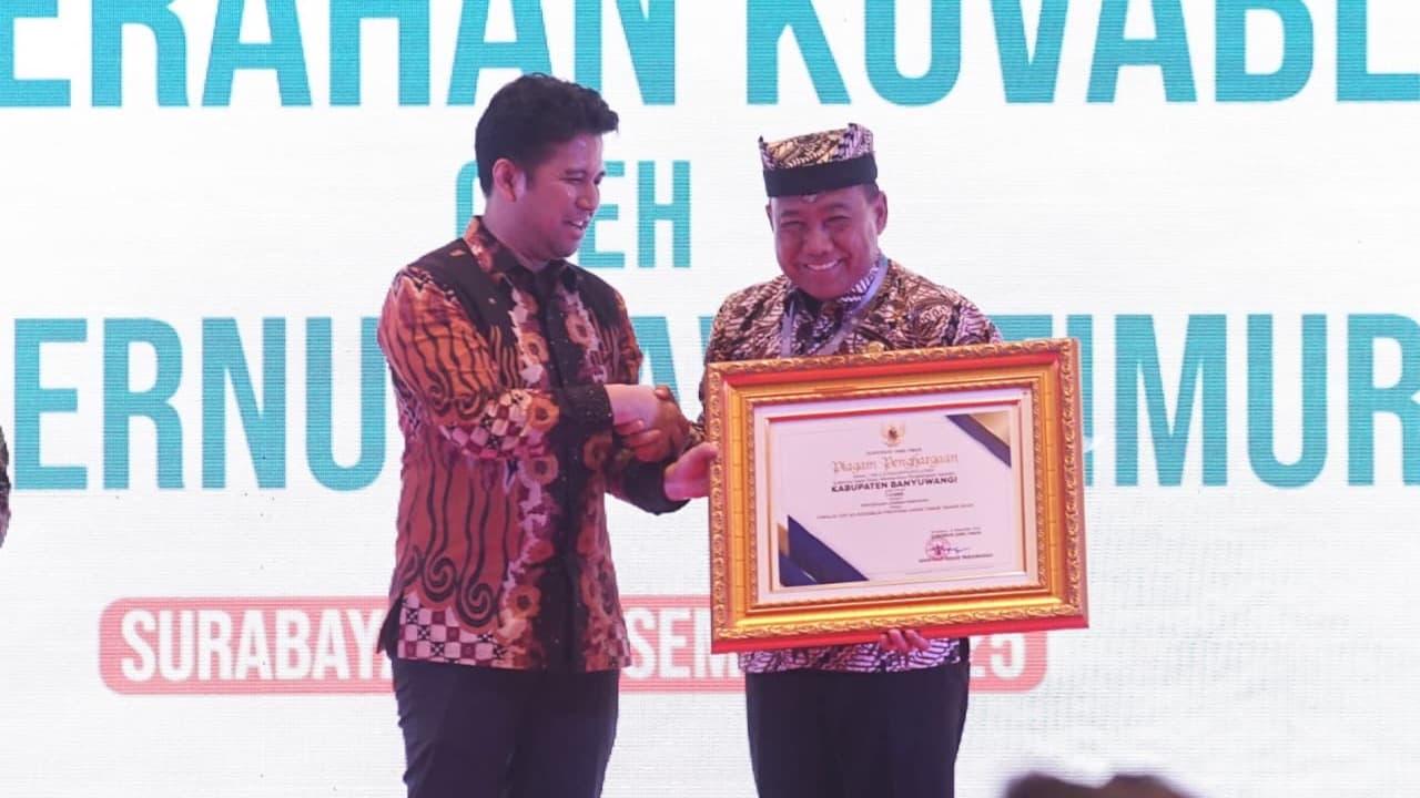 Banyuwangi Raih Dua Penghargaan Kovablik Jatim 2025