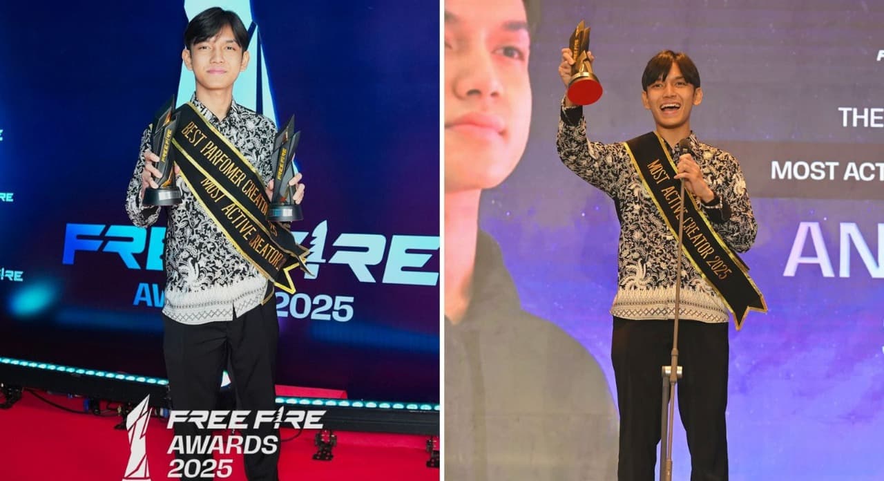 Andra ST Raih Dua Penghargaan di Free Fire Awards 2025, Bukti Konsistensi dan Performa Kreator Lokal