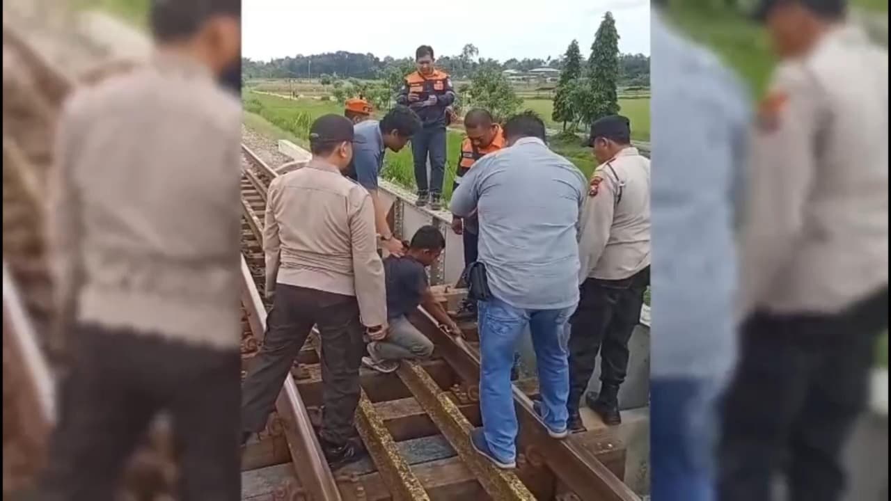 Warga Gagalkan Pencurian Baut Rel Kereta di Blitar, Satu Pelaku Kabur