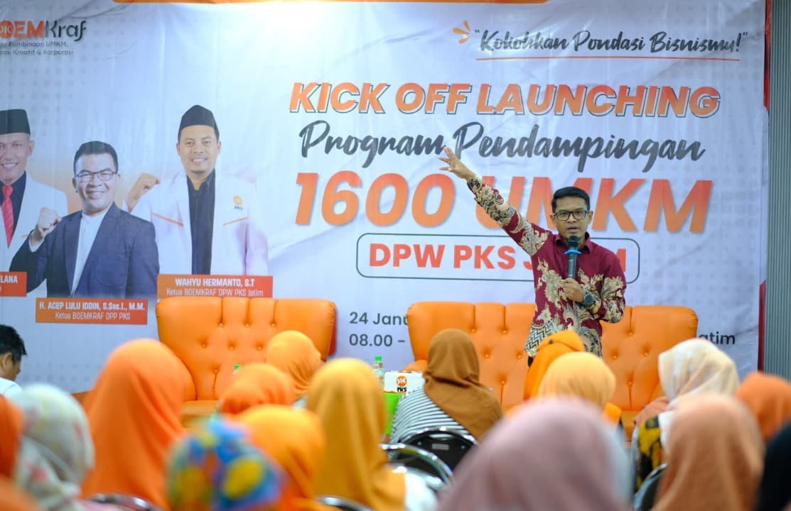 Kick Off Program Pendampingan 1.600 UMKM, PKS Jatim Targetkan UMKM Naik Kelas