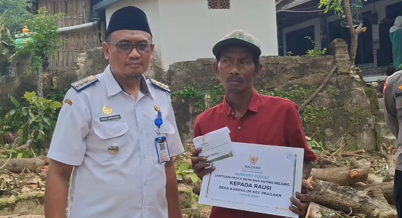 Korban Angin Kencang di Sumenep Dapat Bantuan Perbaikan Rumah
