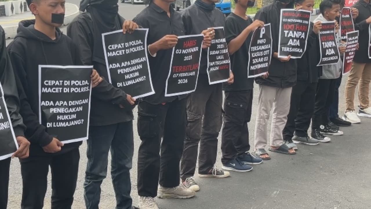 Kasus OTT Solar Mandek, Mahasiswa Gelar Aksi Bungkam