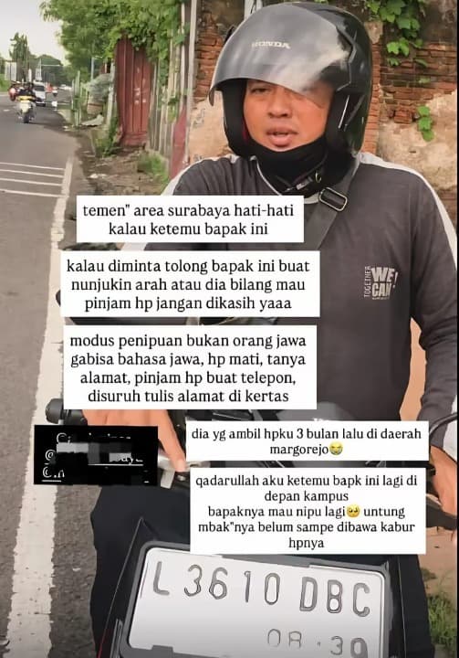 Waspada Modus Penipuan Pinjam HP di Surabaya, Pelaku Manfaatkan Rasa Iba Korban