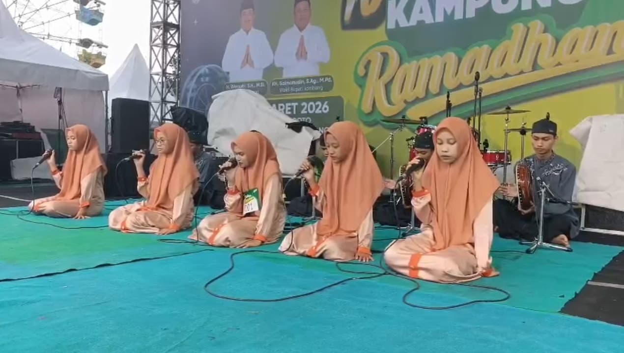 Lomba Al Banjari dan Qasidah Rebana Ramaikan Kampung Ramadhan JTV di Jombang