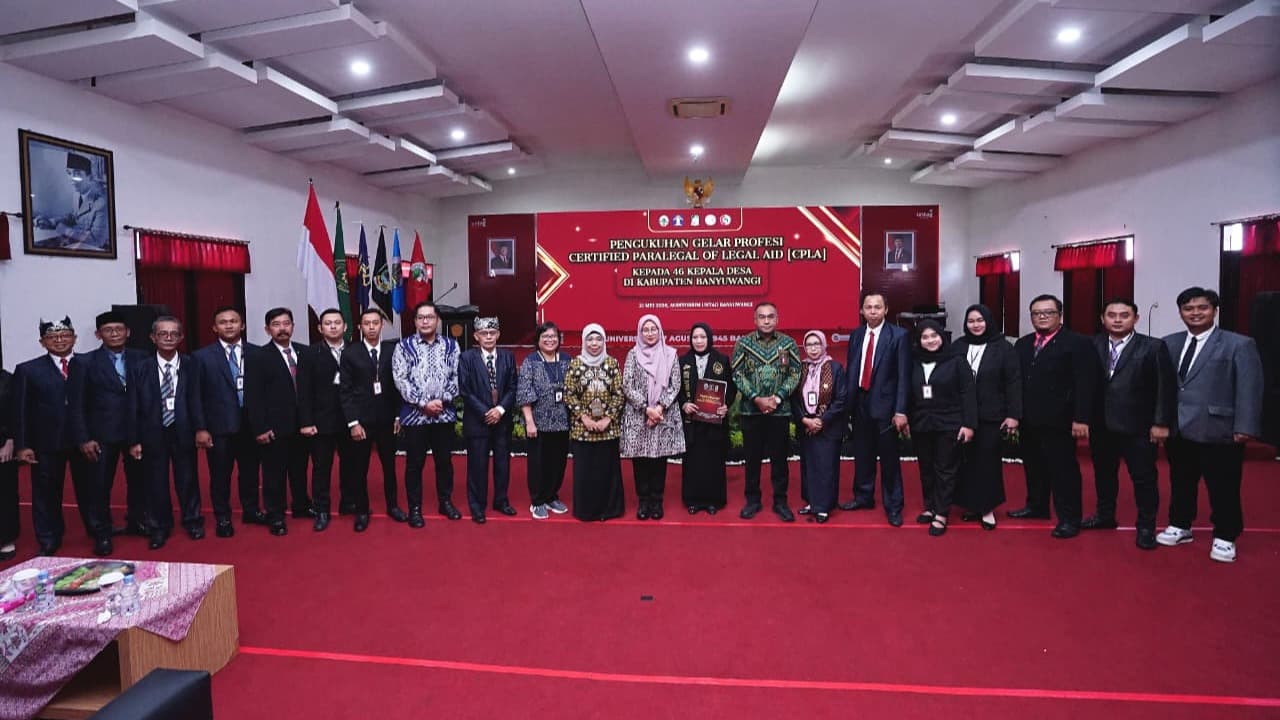 46 Kepala Desa Banyuwangi Dikukuhkan Sebagai Paralegal, Bupati Ipuk Minta Kades Hadirkan Restorative Justice