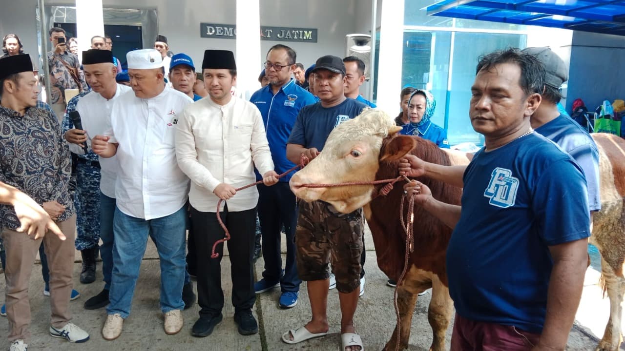 DPD Demokrat Jatim Salurkan Langsung Daging Kurban ke Warga