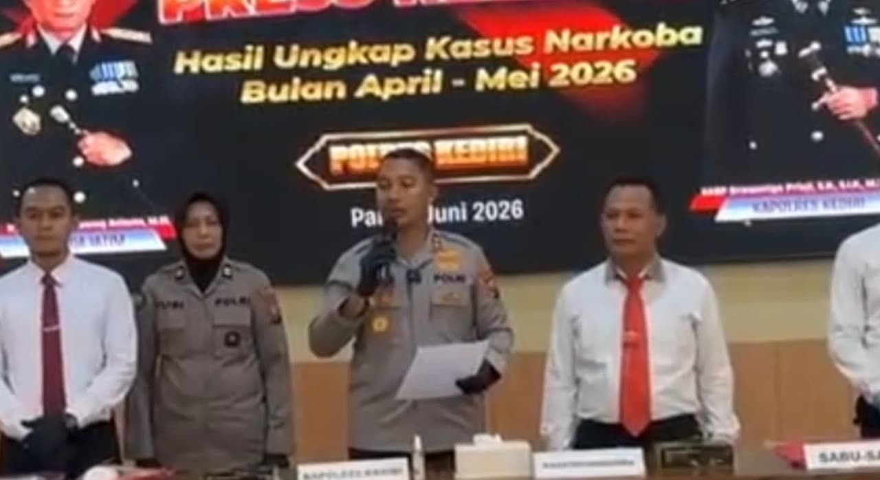 46 Kasus Narkoba Diungkap dalam Dua Bulan, Polres Kediri Sita 2,4 Juta Pil Double L