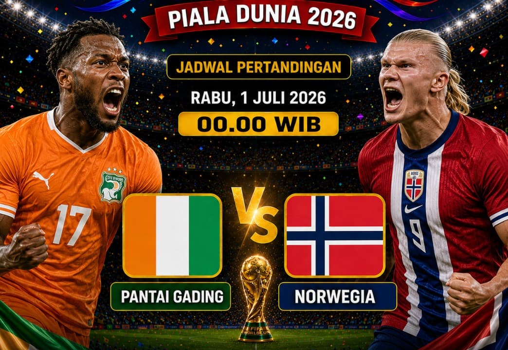 Haaland Jadi Penentu, Norwegia Tumbangkan Pantai Gading 2-1 dan Lolos ke Babak 16 Besar Piala Dunia 2026