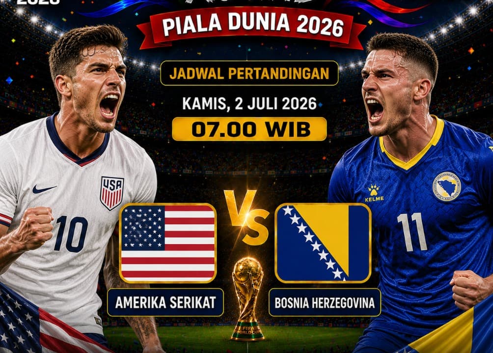 Bermain dengan 10 Pemain, Amerika Serikat Singkirkan Bosnia dan Herzegovina 2-0, Lolos ke Babak 16 Besar Piala Dunia 2026