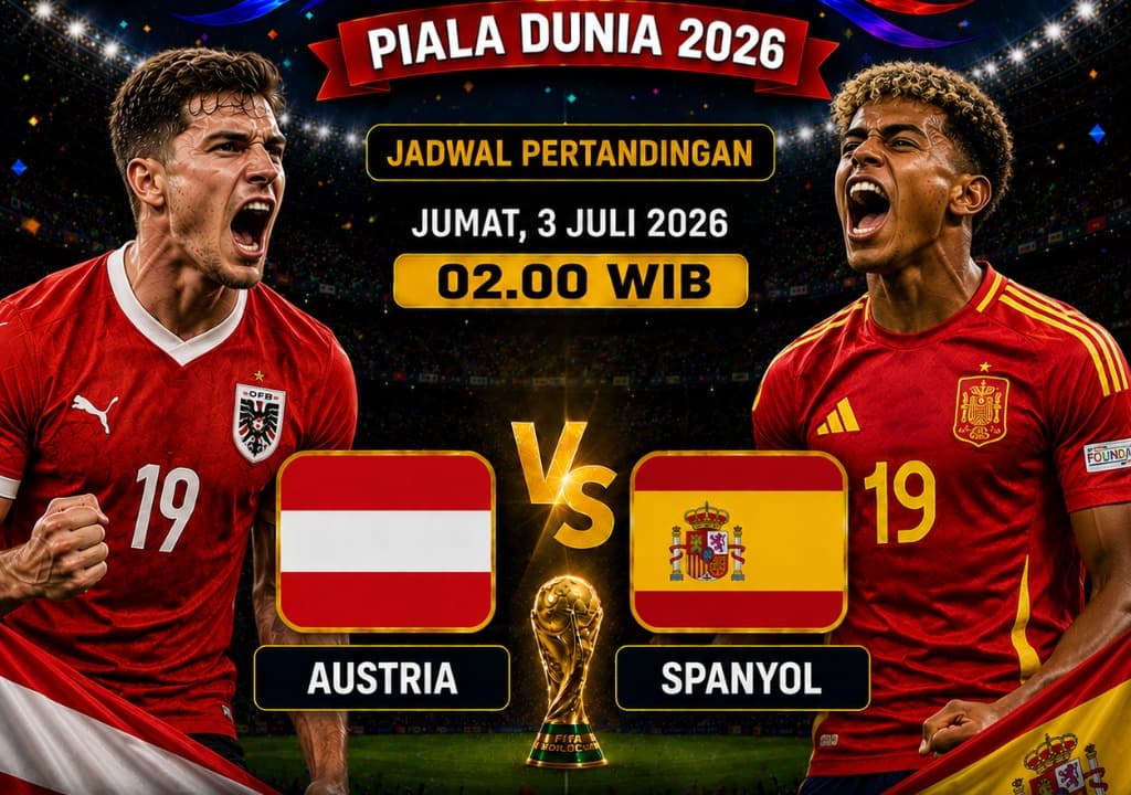 Spanyol Tampil Superior, Bungkam Austria 3-0 dan Melaju ke Babak 16 Besar Piala Dunia 2026