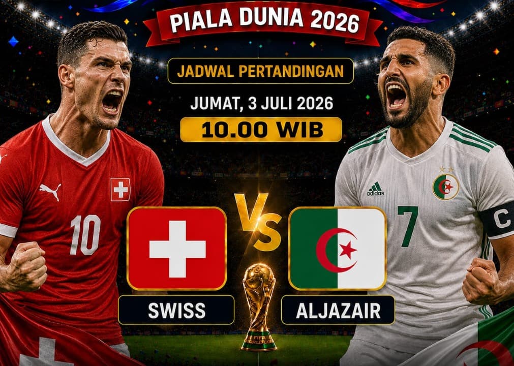 Swiss Akhiri Penantian 88 Tahun, Tumbangkan Aljazair 2-0 dan Lolos ke Babak 16 Besar Piala Dunia 2026
