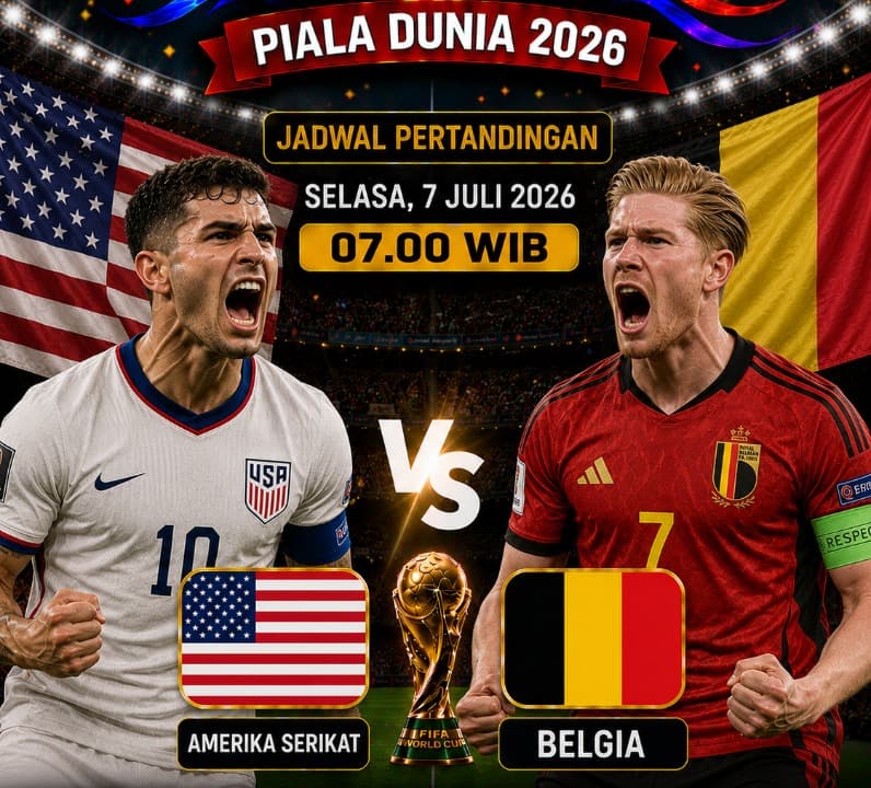 Belgia Hancurkan Amerika Serikat 4-1, De Ketelaere Cetak Brace dan Antar Red Devils ke Perempat Final Piala Dunia 2026
