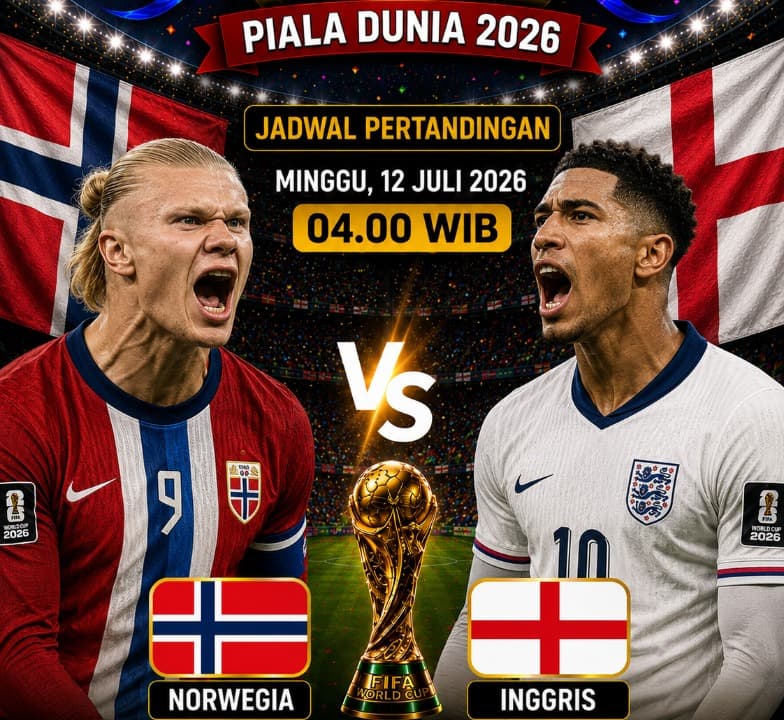 Inggris Taklukkan Norwegia 2-1, Brace Jude Bellingham Antar The Three Lions ke Semifinal Piala Dunia 2026