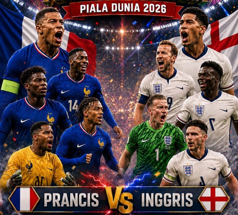 Inggris Bungkam Prancis 6-4 dalam Duel 10 Gol, The Three Lions Rebut Posisi Ketiga Piala Dunia 2026
