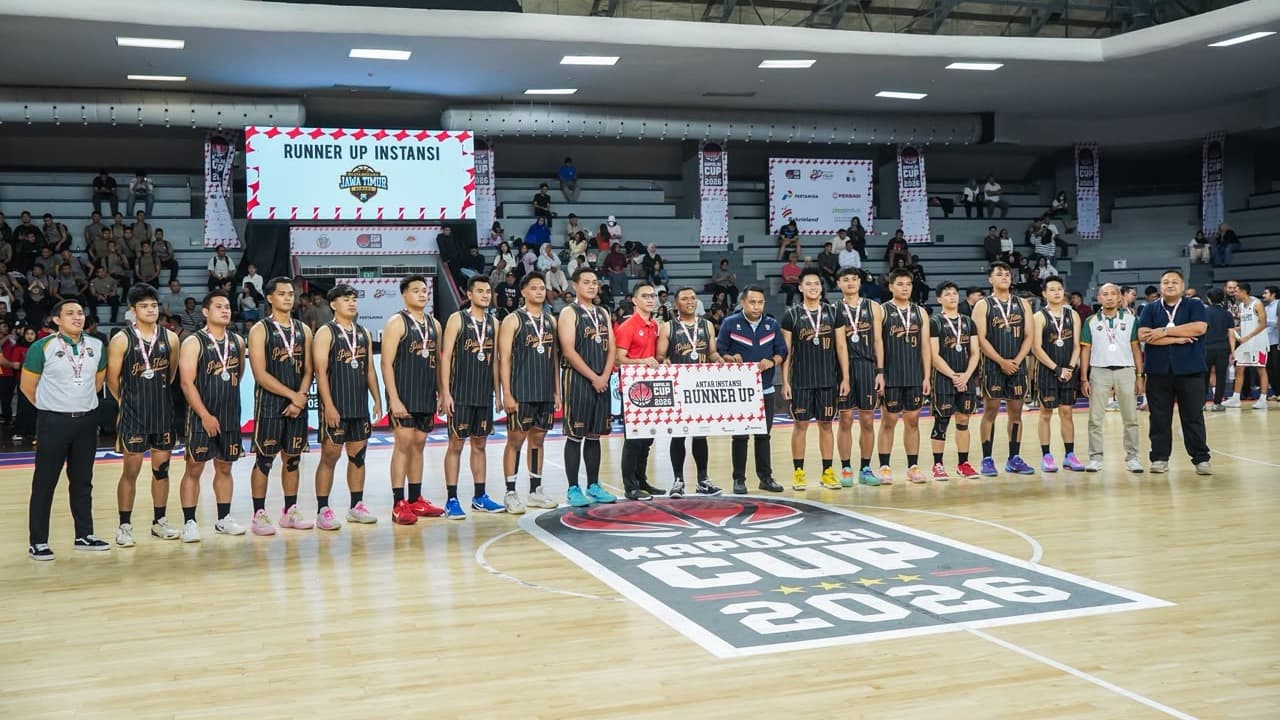 Moncer! Dipimpin Kapolresta Sidoarjo, Tim Basket Polda Jatim Sabet Runner-Up Kapolri Cup 2026