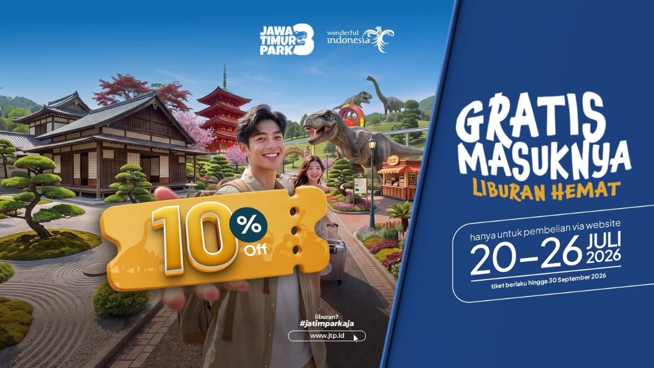 Gratis Masuk, Liburan Makin Hemat! Jatim Park Group Tebar Promo Khusus Pembelian Online