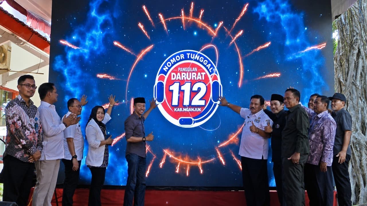Perkuat Layanan Masyarakat, Pemkab Nganjuk Resmikan Layanan Darurat 112, Akses Cepat dan Gratis untuk Seluruh Kondisi Kedaruratan