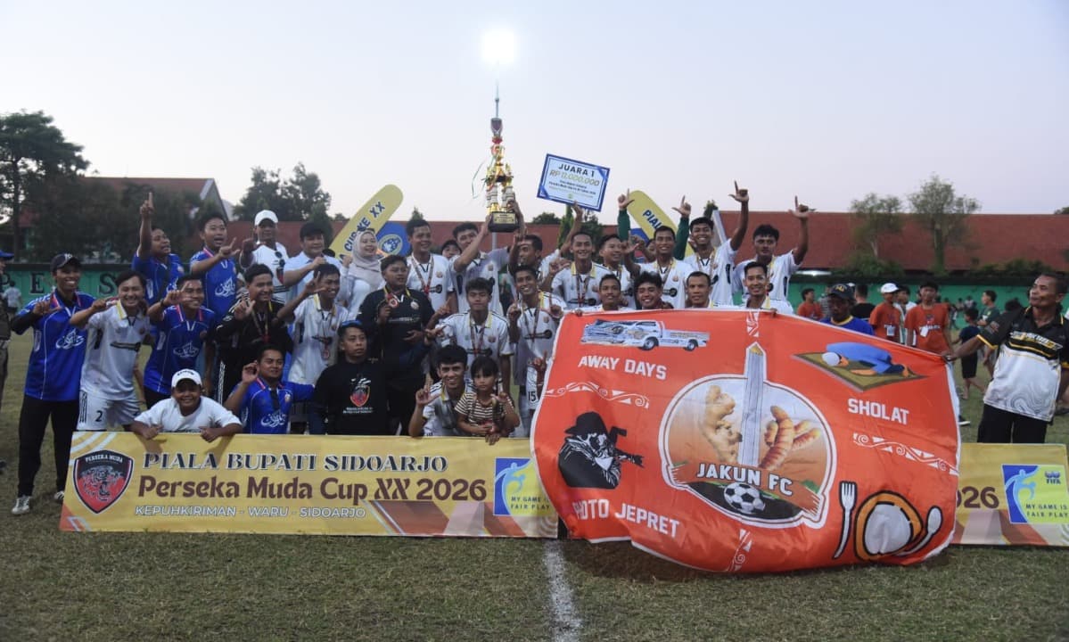 Jakun FC Tanggulangin Kampiun Perseka Muda Cup 2026, Usai Kalahkan Tambak Sawah FC 2-0
