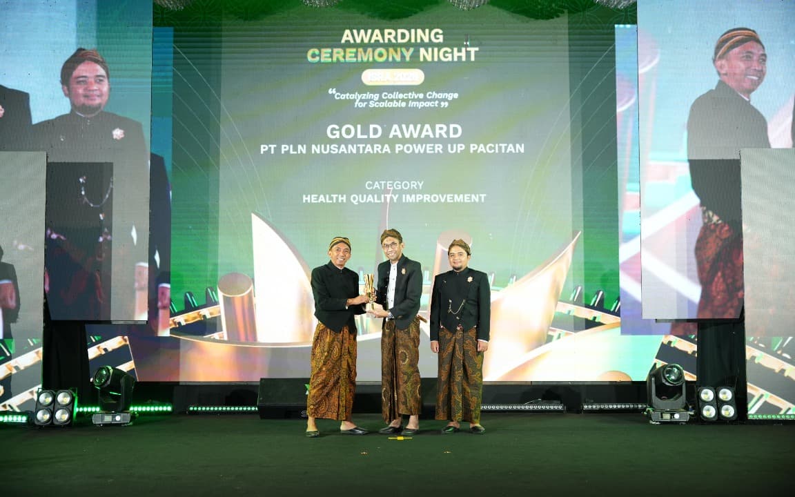 PLN Nusantara Power UP Pacitan Raih Gold Award ISRA 2026 Kategori Health Quality Improvement