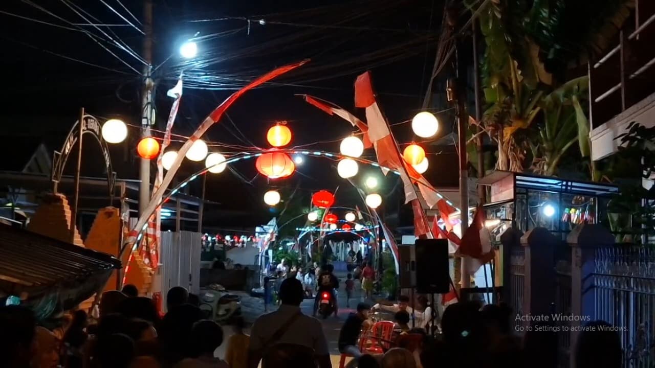 Gemerlap Kampung Lampion Kaswari, Kreasi Warga Sambut HUT RI ke-81