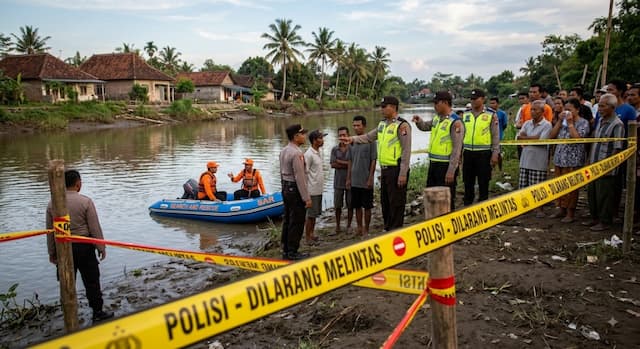 Pelajar Kelas 3 SD Tenggelam Saat Mandi di Sungai Kutorejo Mojokerto